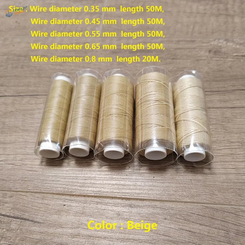 Beige rope spools 0.35-0.8mm for scale modeling tools