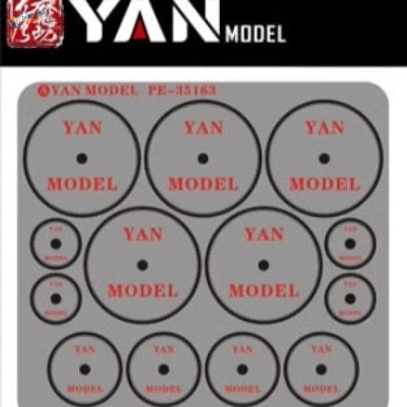 24mm circular saw blade gray sheet with Yan model red logo decals, scale modeling tools