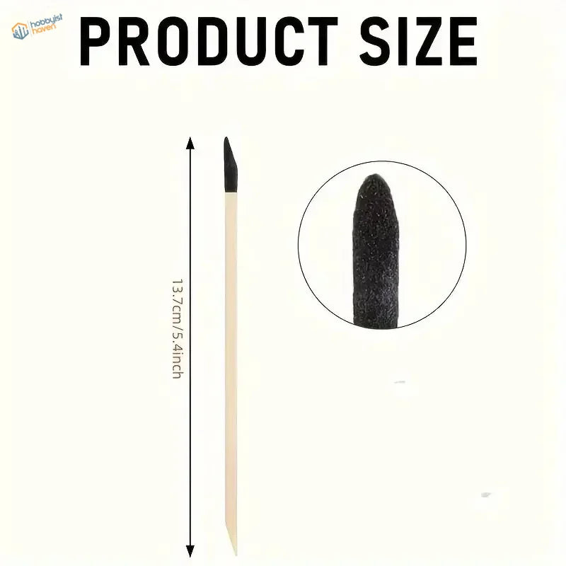 Black-tipped sanding matchsticks for precision hobby cuticle care