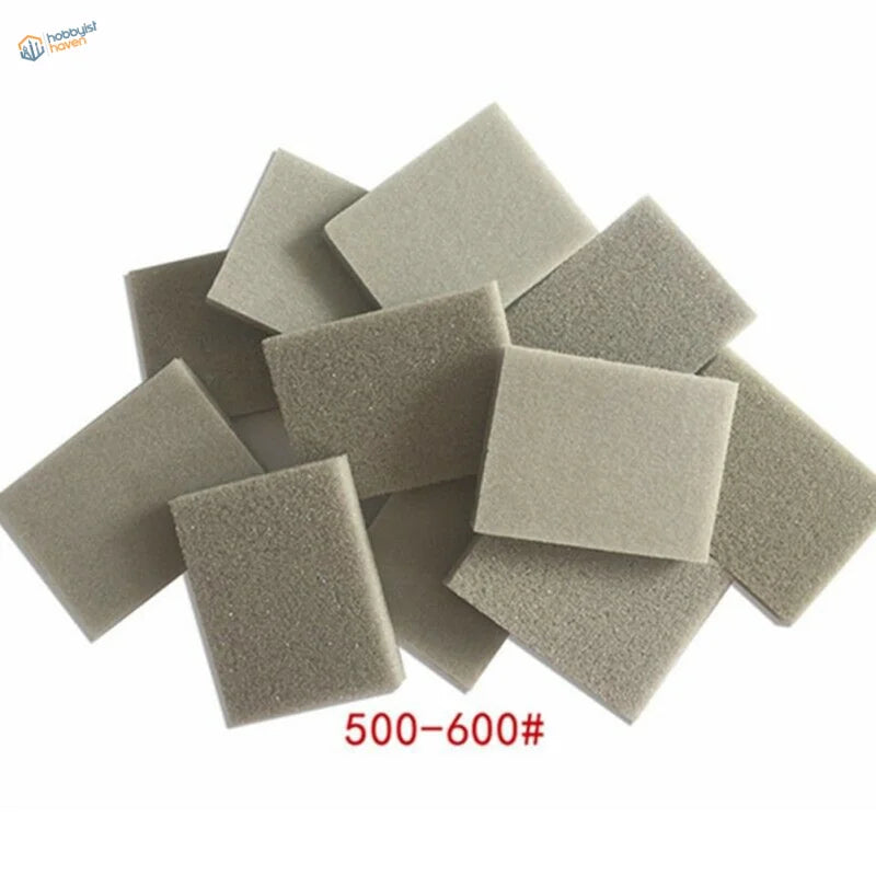 Gray 500-600# sanding sponges for scale modeling tools