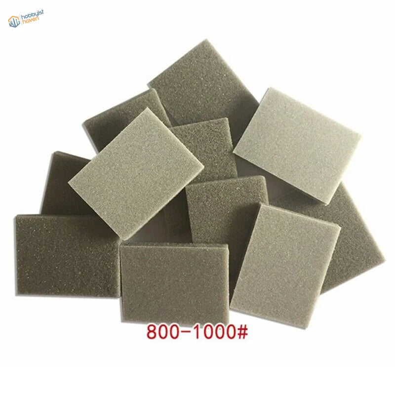 Gray 800-1000# sanding sponges for scale modeling tools