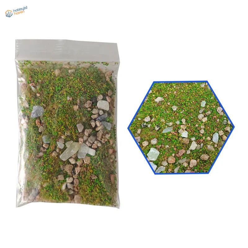 10/30g grass rocks in clear bag for model making dioramas