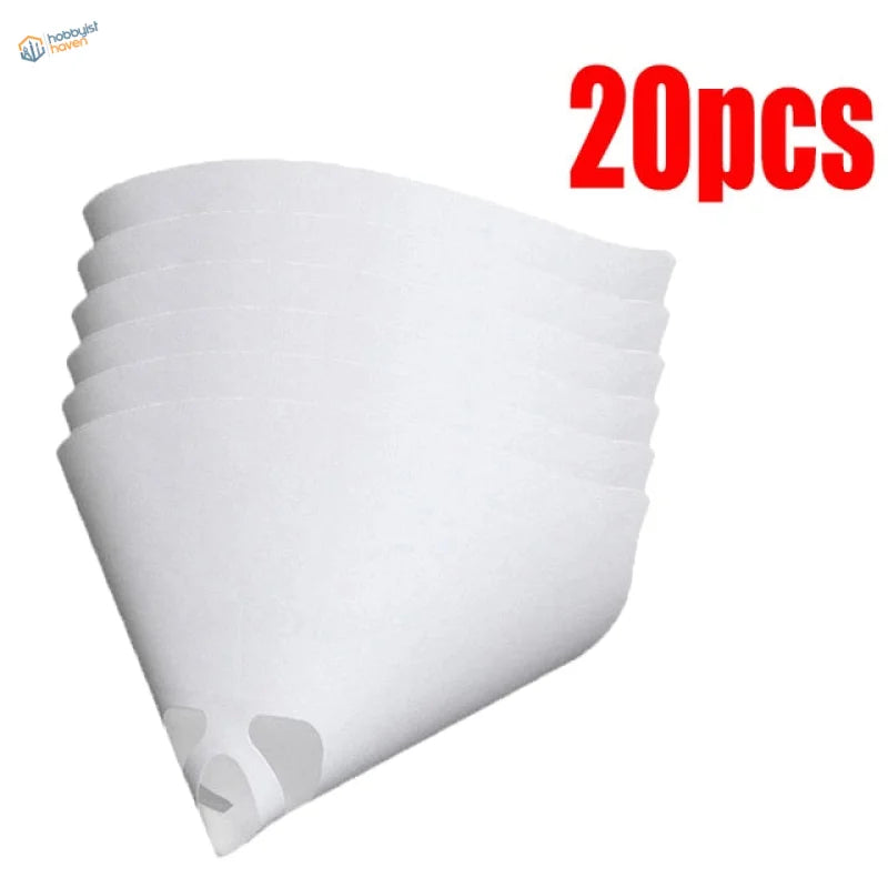 White translucent plastic paint filters for scale modeling tools, 10-50pcs