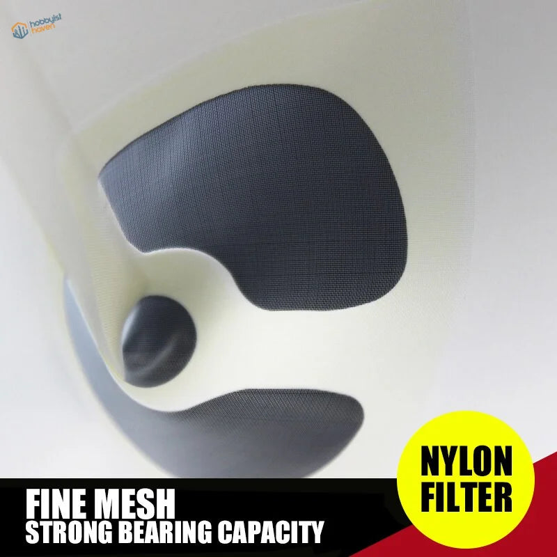 Black nylon paint filters with fine mesh for scale modeling tools