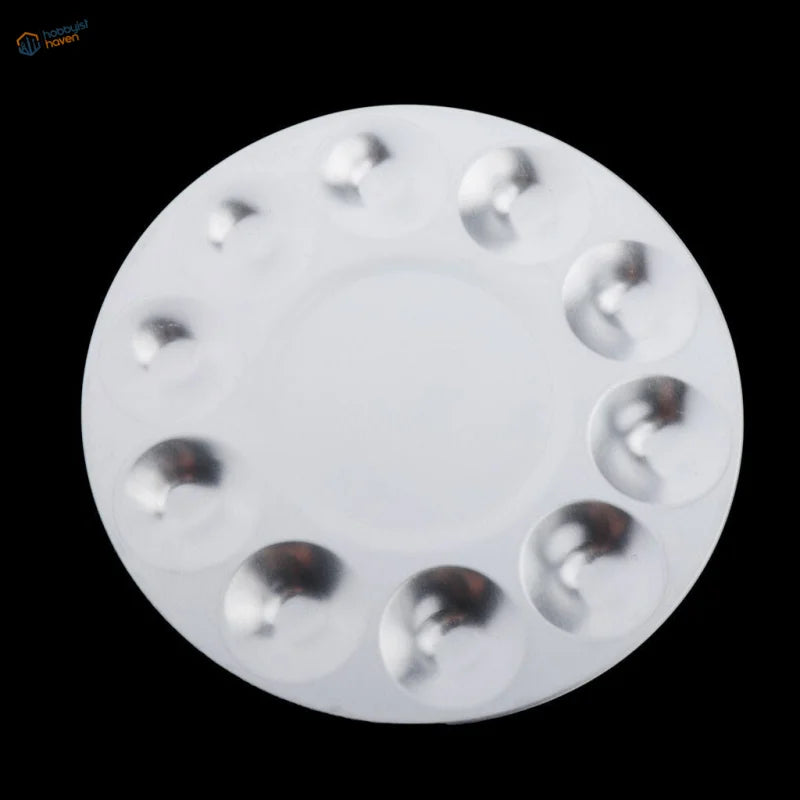 10-well round metal palette for paints mixing in scale modeling