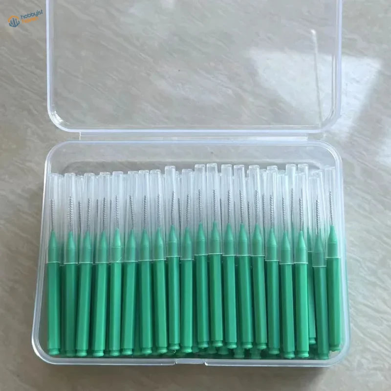 100pcs mini brushes for airbrush cleaning in clear case