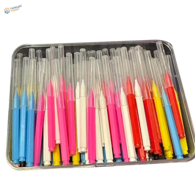 100pcs mini brushes for airbrush cleaning in vibrant colors