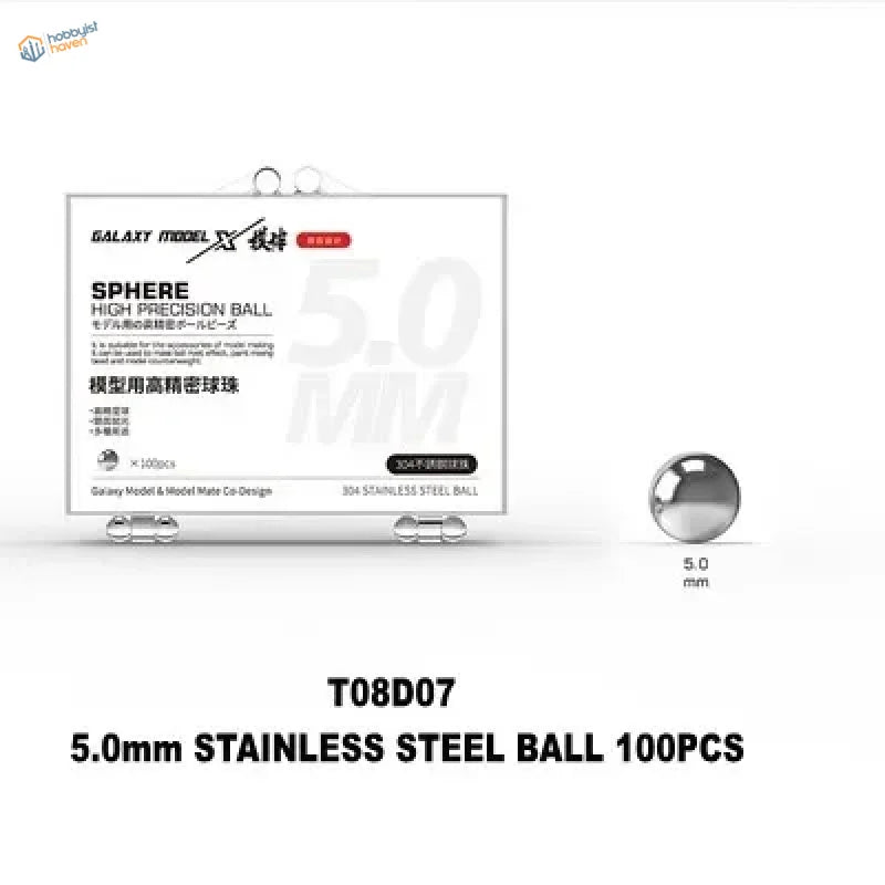 5.0mm polished stainless steel ball for paint mixing in scale modeling