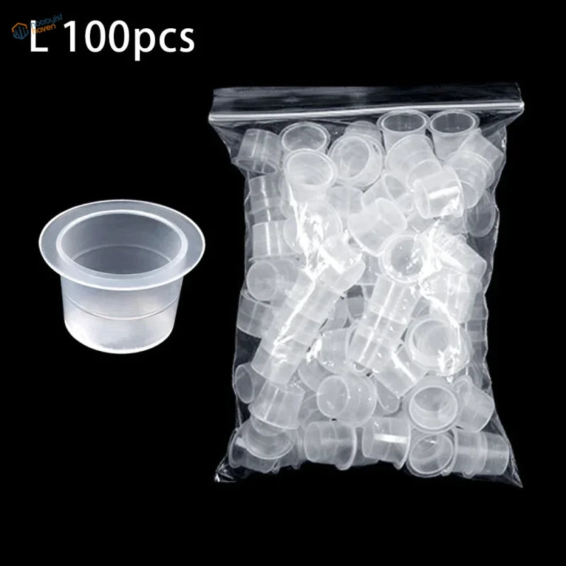 Clear size L disposable paint cup from 100pcs S/M/L pack
