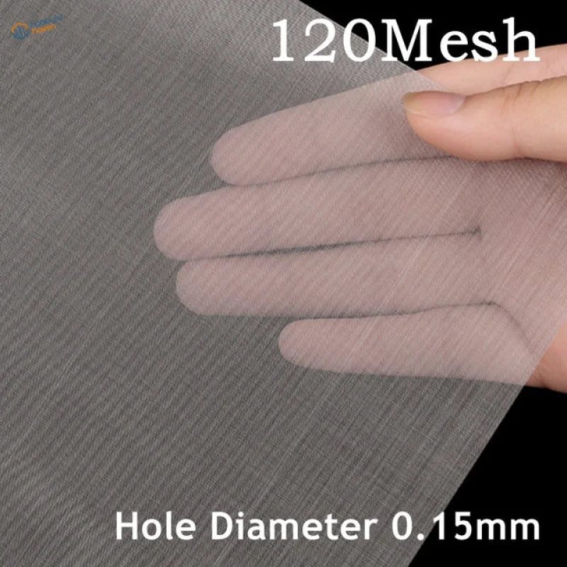 304 stainless steel mesh, 120 mesh with 0.15 mm holes