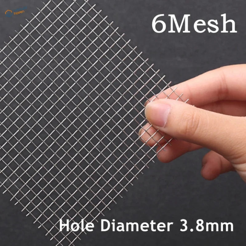 304 stainless steel mesh, 6 mesh with 3.8 mm holes, for engine grilles