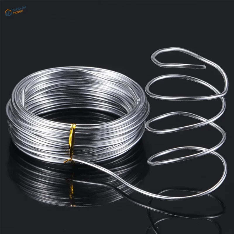Shiny 10m 1/1.5/2mm aluminum wire spool for scale modeling tools