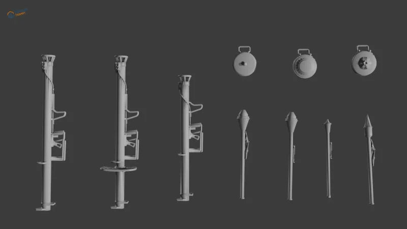 10pcs 1/35 German Anti-Tank Weapons Resin Set