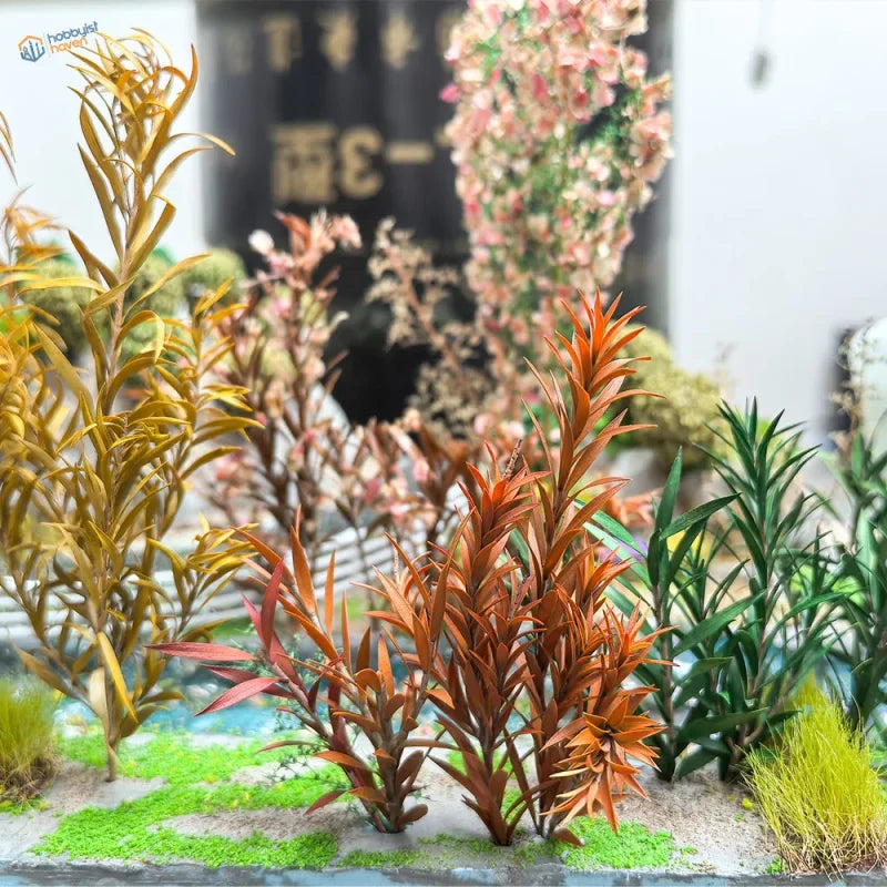 10pcs 100-150mm miniature reed plants diorama with precision hobby tools