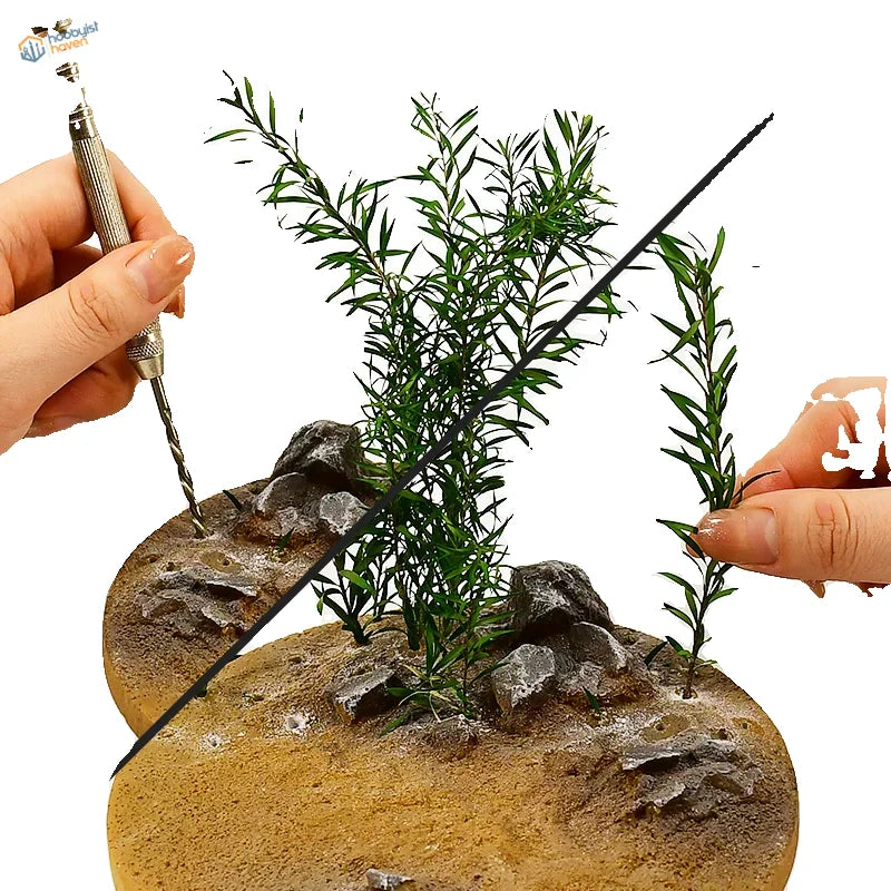 10pcs 100-150mm miniature reed plants with needle leaves for scale modeling tools