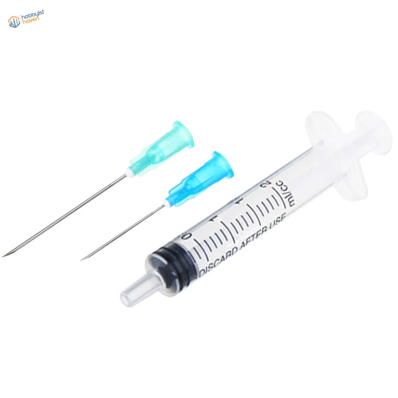 10pcs 2ml syringe set with 21G and 23G gauge needles