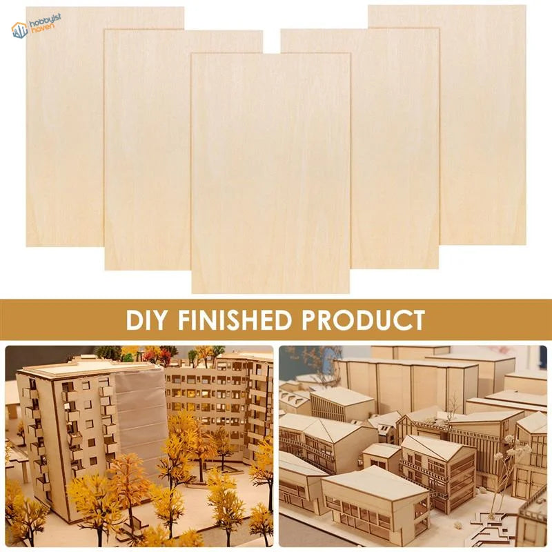 10pcs 2mm balsa wood boards, light-colored sheets for architectural models