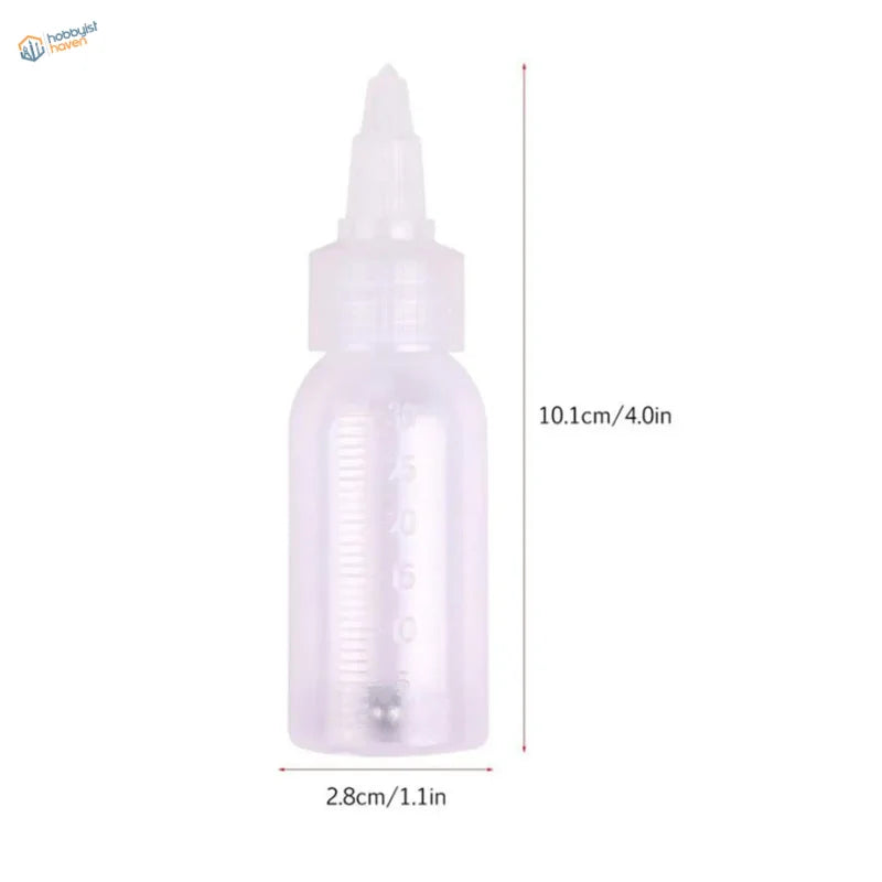 10pcs 30ml paint bottles with transparent fine nozzle and markings