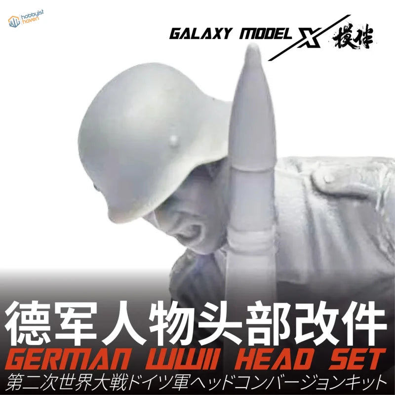 White resin 1/35 German WWII soldier head with helmet, scale modeling tools