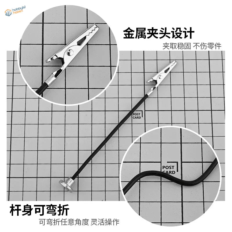 Silver bendable magnetic alligator clip from 10pcs clips set