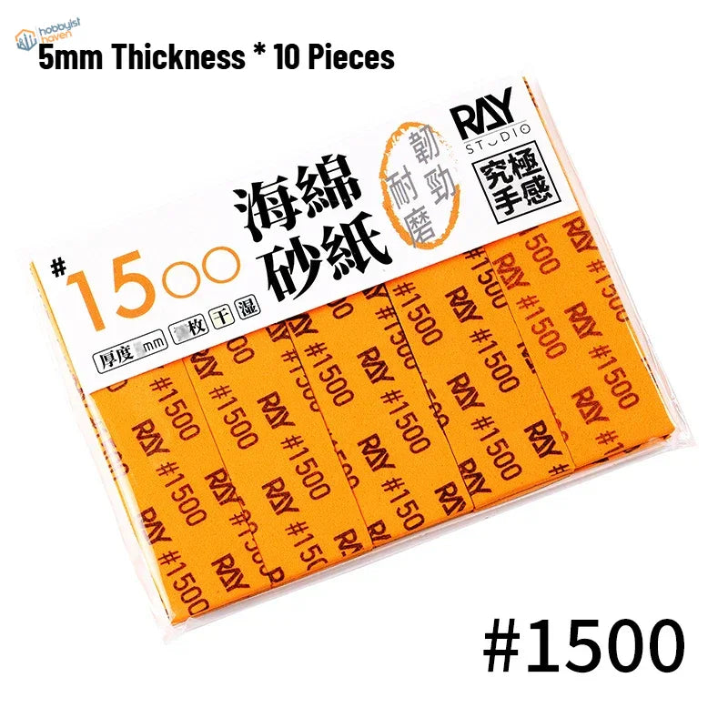 Orange ray studio #1500 sandpaper strips for scale modeling sanding sponges