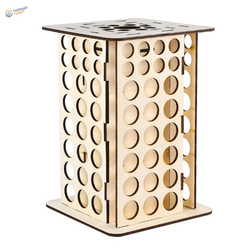 113 holes paints rack column with perforated top for paint bottles