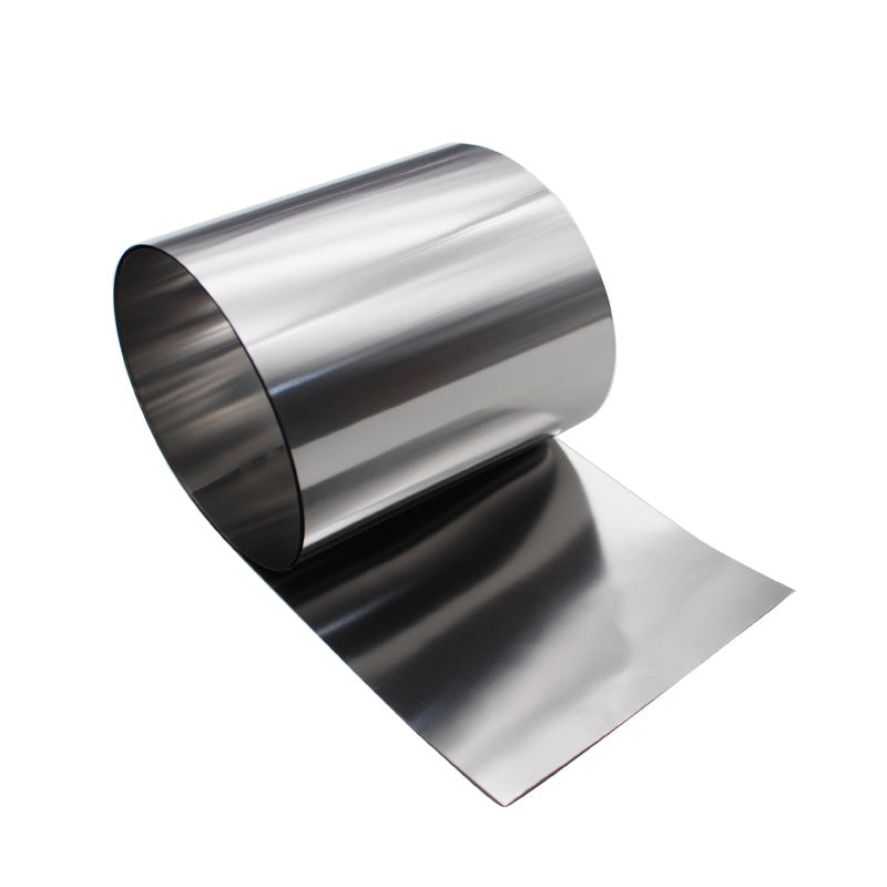 Sleek polished stainless steel foil sheet, 0.01-0.5mm reflective silver finish