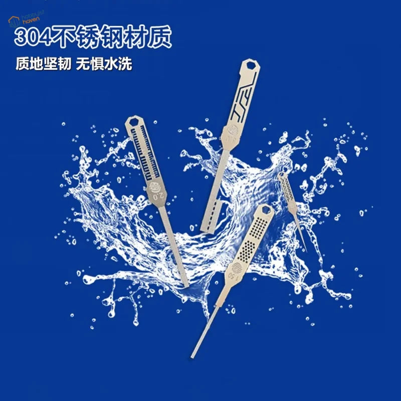 Silver 304 stainless steel 12 pcs precision files with carving guide