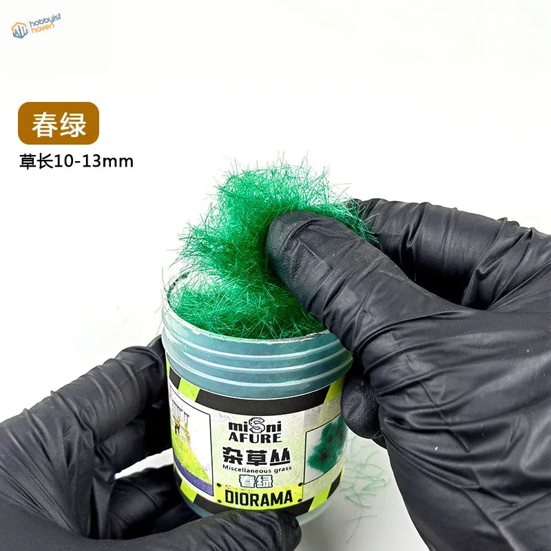 125ml bottle of 10-13mm long static grass, vibrant green miscellaneous grass by Diorama