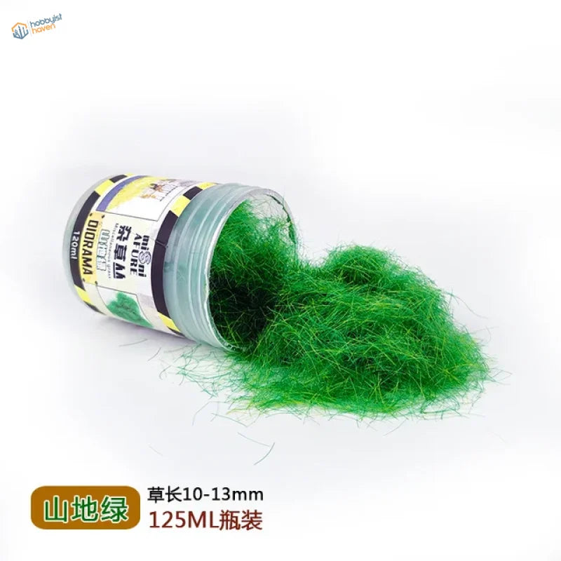 125ml diorama bottle spilling 10-13mm long static grass fibers