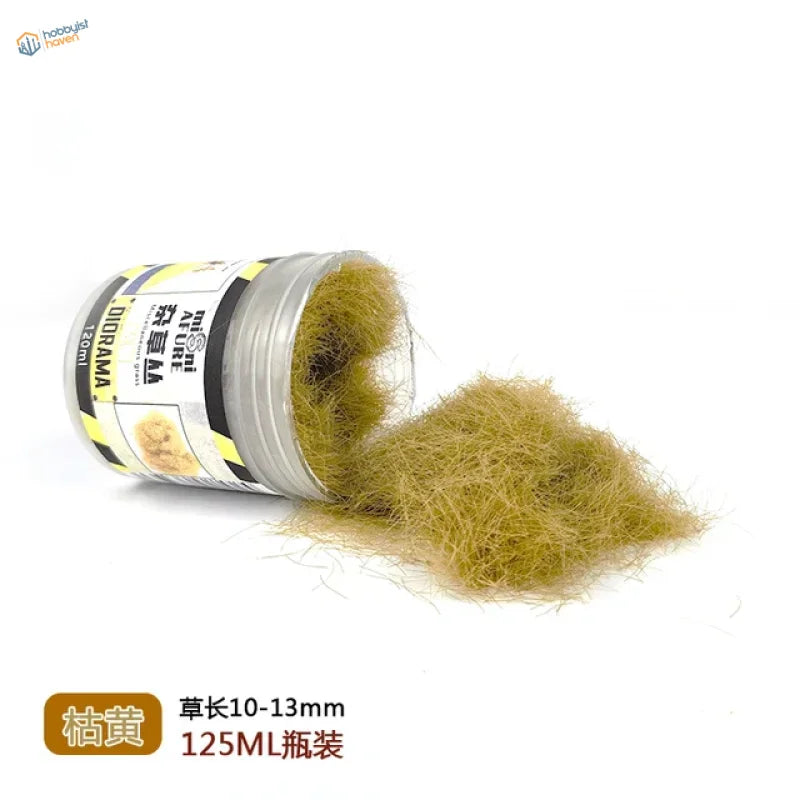 125ml diobama 10-13mm long static grass bottle with yellow-green dried grass