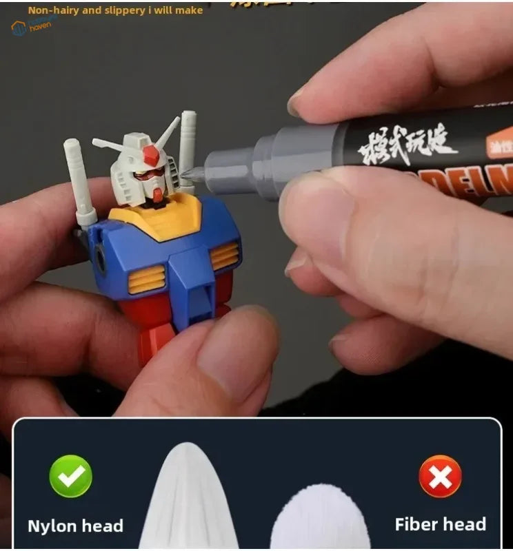 12pcs double-headed marker paints small details on Gundam model