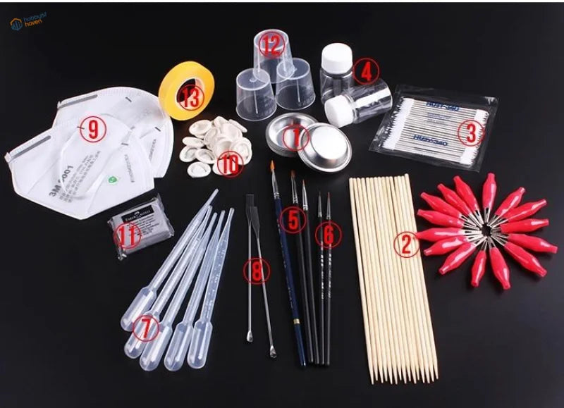 White 3M 2001 respirator mask in 13-in-1 scale modeling tools set