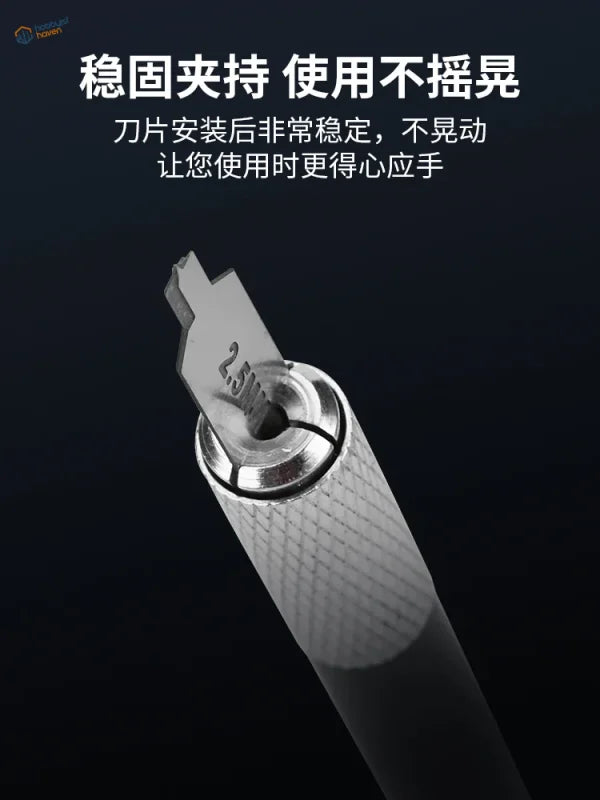 Silver-tipped 14-in-1 circles engraver precision hobby tool with textured grip
