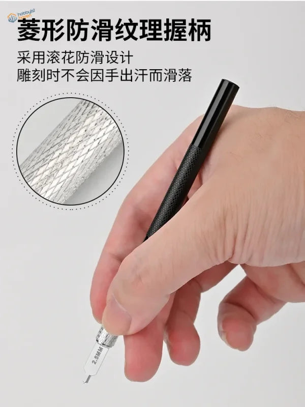 14-in-1 circles engraver black-handled precision hobby tool 2.5mm blade
