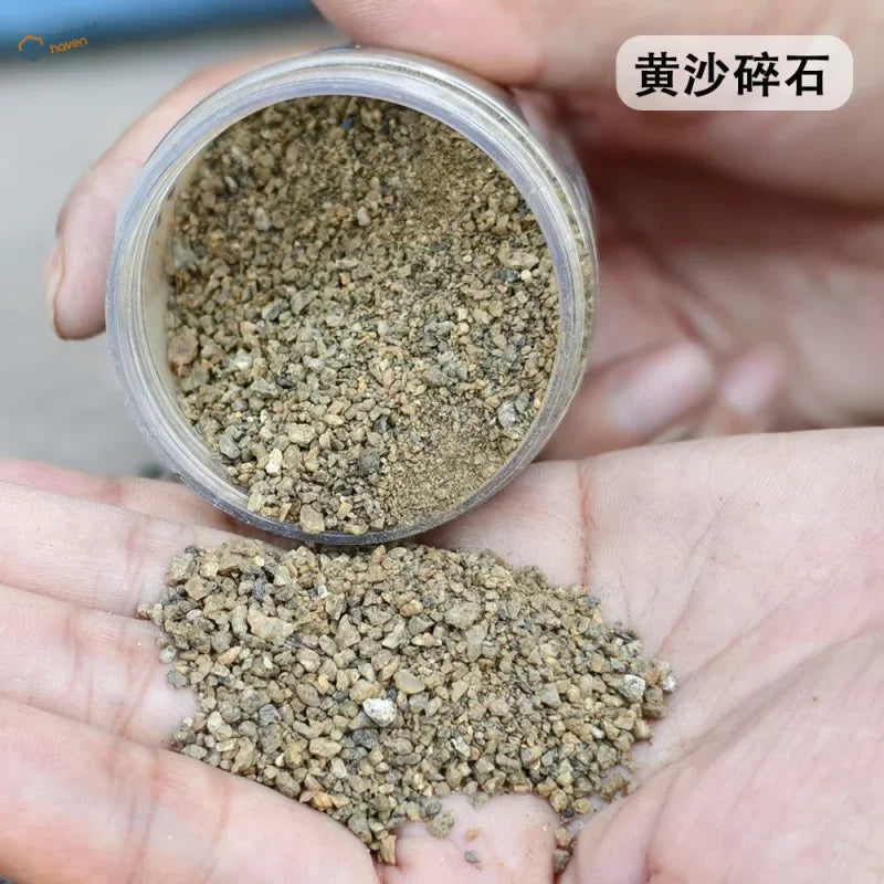 140ml HO/N railway ballast in clear container with beige gray gravel particles