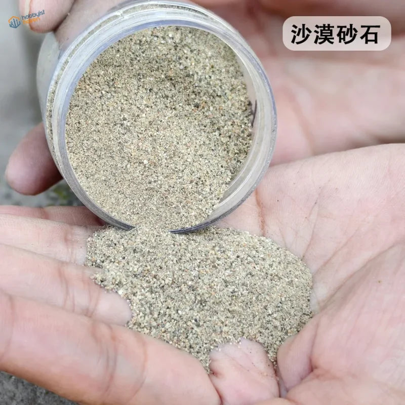 140ml HO/N railway ballast: fine beige sand poured into palm for scale modeling