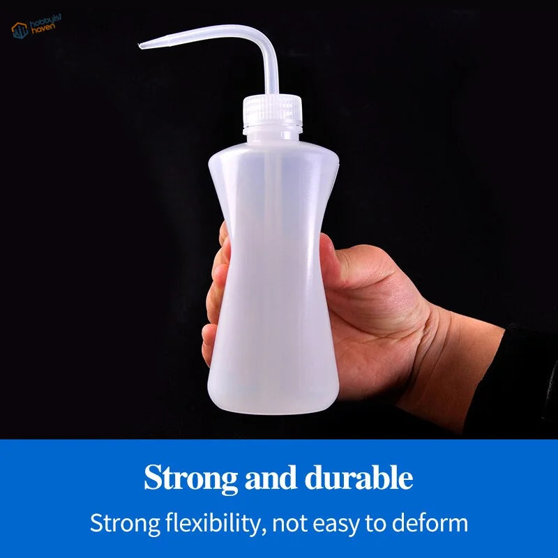 Translucent 150/250/500ml water squeeze bottle with curved spout