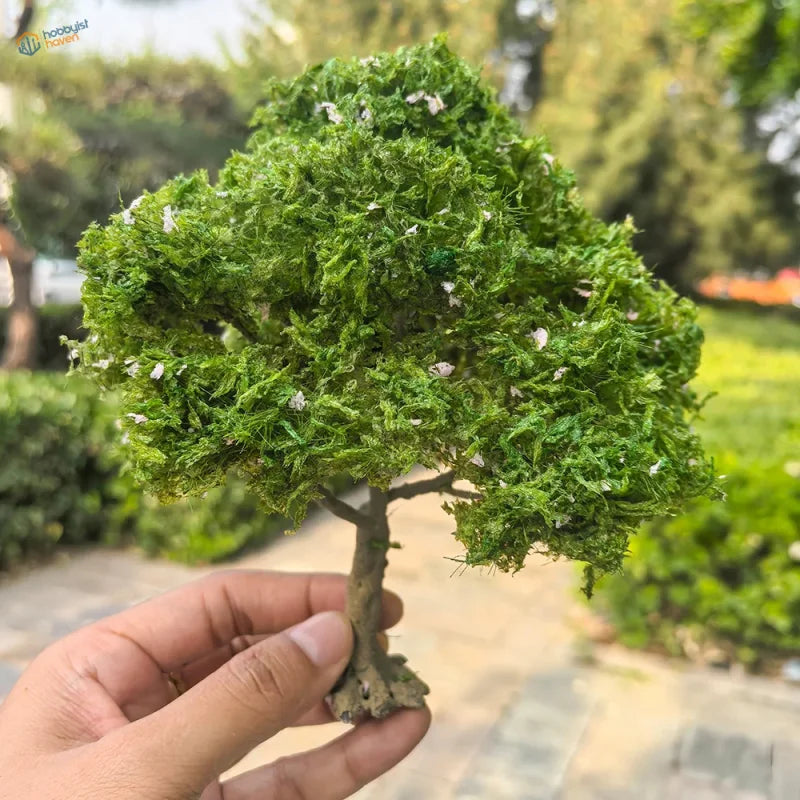 150mm model tree with mossy foliage for dioramas, precision hobby tools