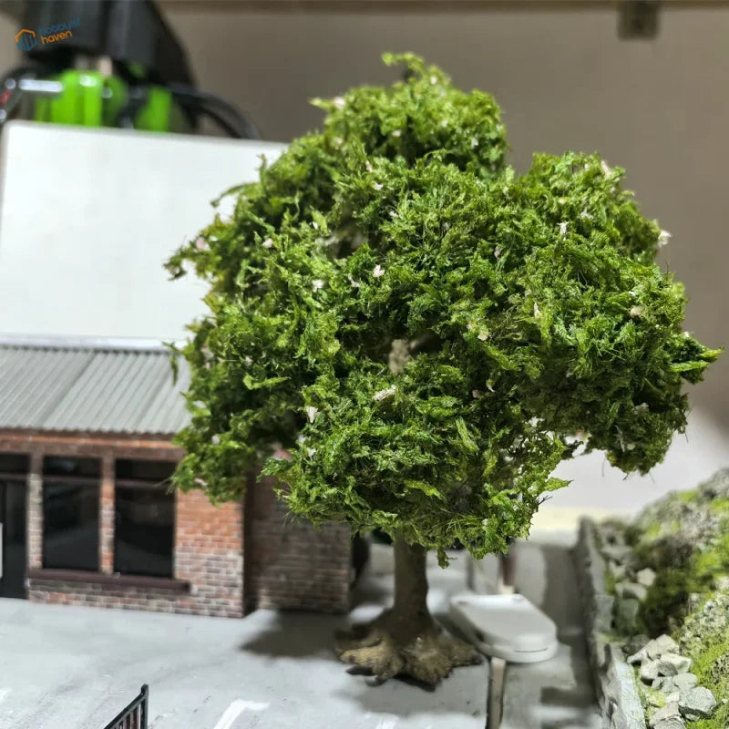 150mm lush green mossy model tree for dioramas, precision hobby tool