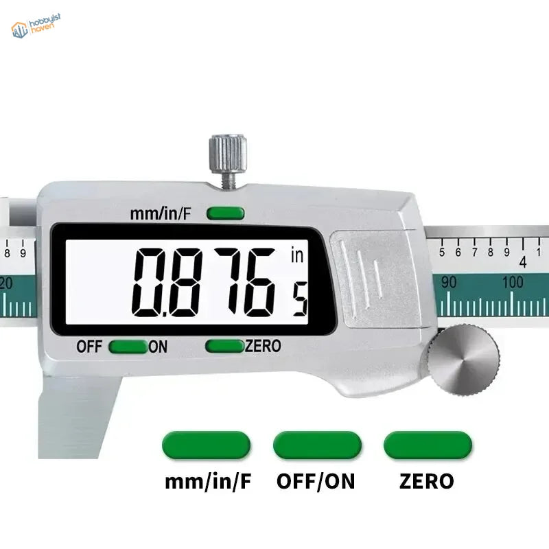 150mm stainless steel digital caliper with inch/mm display