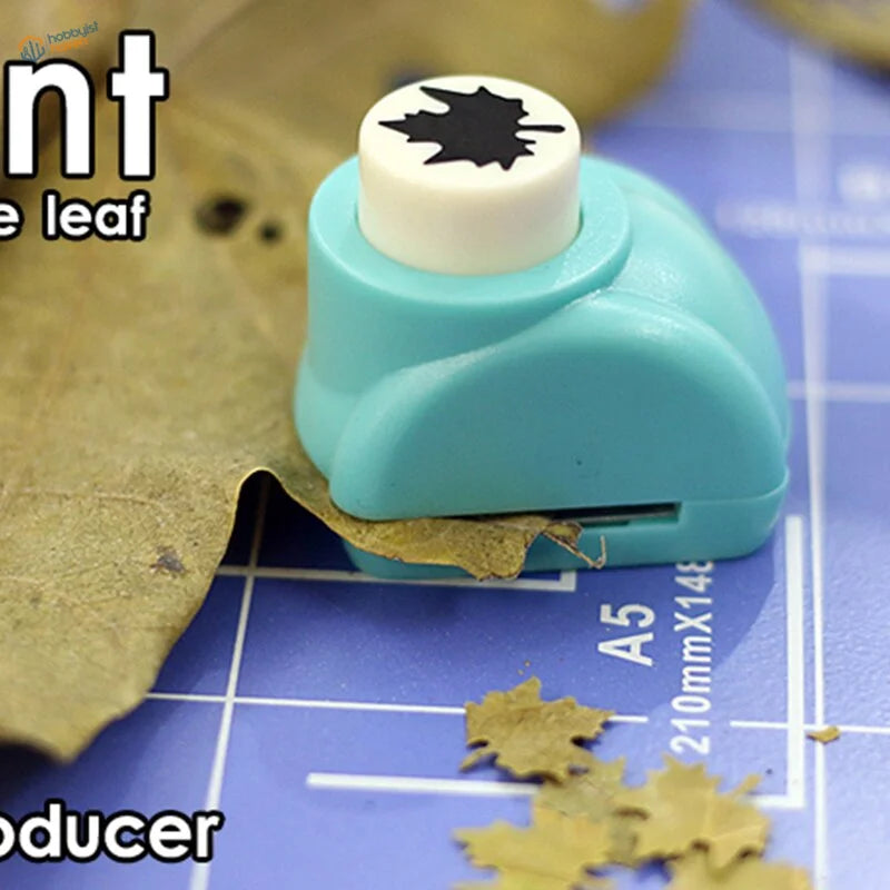 15mm tree leaf maker with turquoise punch and black maple leaf design
