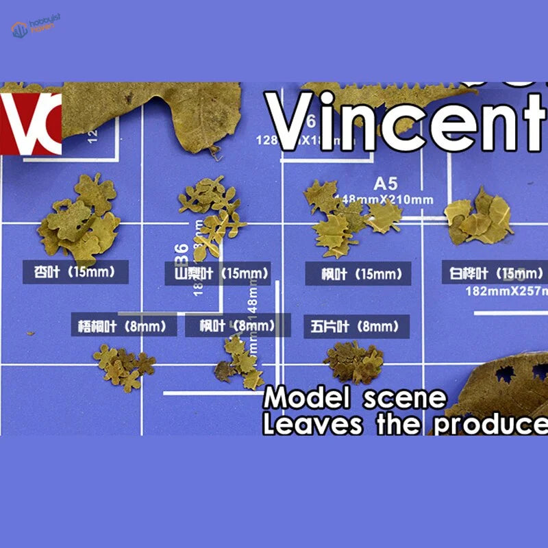 15mm Tree Leaf Maker with Vincent gold plastic leaves