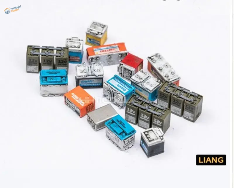 16pcs 3D-printed 1/35 model storage battery in colors