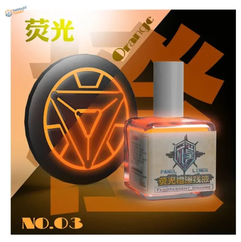 18ml fluorescent liquid paint in clear bottle with Iron Man arc reactor design