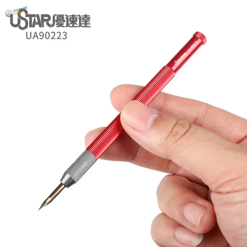 18ml fluorescent liquid paint red aluminum engraving tool with grip