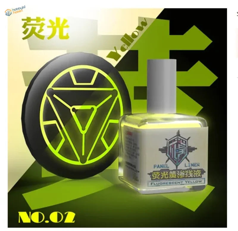18ml fluorescent liquid paint in glass bottle with silver cap