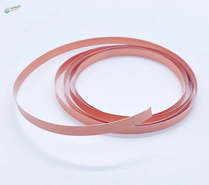 Coiled pure T2 copper strip for scale modeling, 1m 0.1-20mm