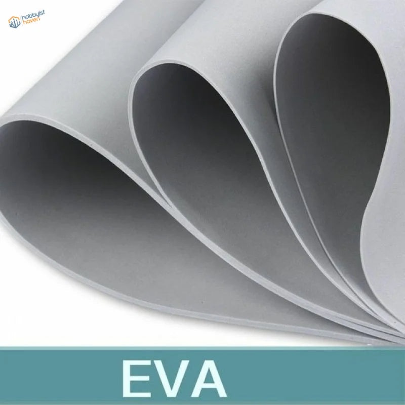 Gray EVA foam sheet 1-10mm thick smooth flexible matte finish