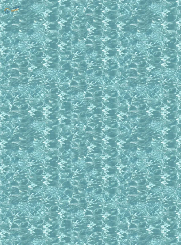 Clear turquoise water surface pattern with ripples and sunlight reflections
